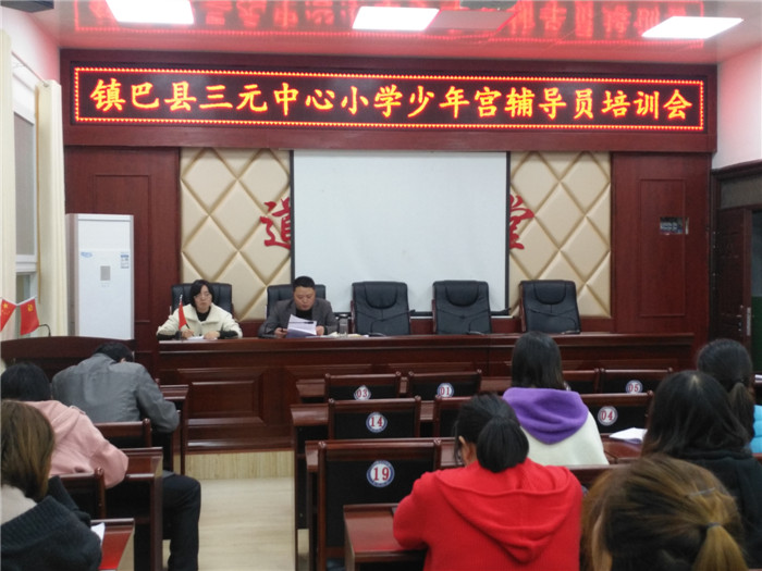镇巴县三元中心小学少年宫开展辅导员培训活动